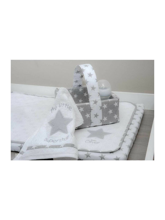 Baby Oliver Set of Baby Towels 2pcs White Weight 400gsm