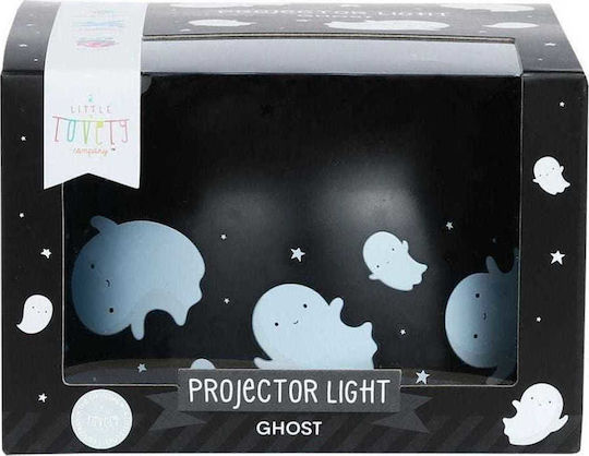 A Little Lovely Company Led Παιδικό Φωτιστικό Projector Ghost με Προβολή Αστεριών Μαύρο 14x14x9εκ.