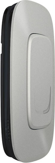 Legrand Valena Allure 85 Wall-mounted Electrical Wall Switch Single with Silver Frame