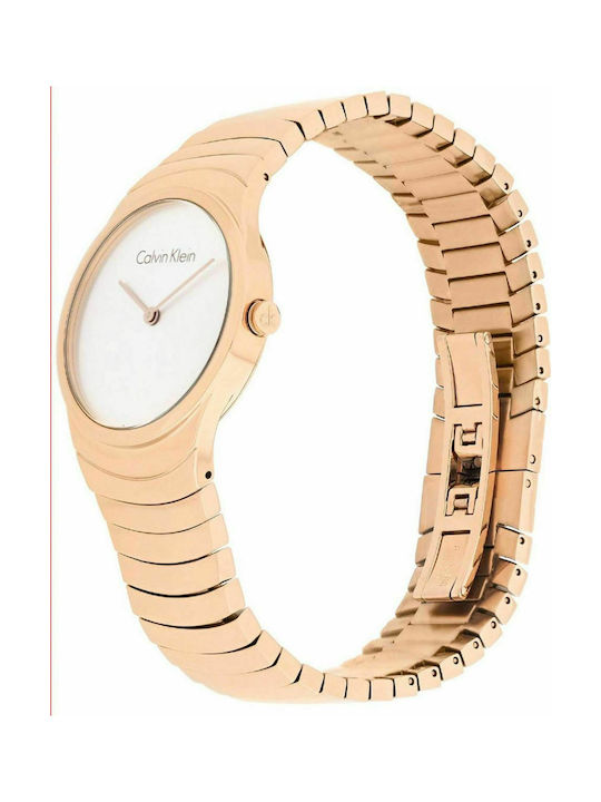 Calvin Klein Authentic Uhr mit Rose Gold Metallarmband