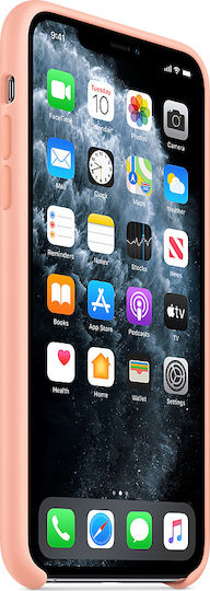 Apple Silicone Case Back Cover Σιλικόνης Ροζ (iPhone 11 Pro Max)