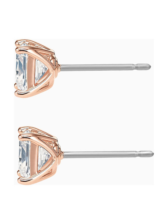 Swarovski Attract Square Earrings Gold Plated Studs with Stones