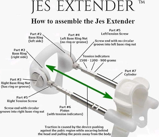 Jes Extender Titanium Penis Extender White