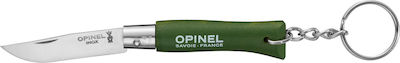 Opinel Key Chain No 4 Pocket Knife Keychain Khaki with Blade made of Stainless Steel