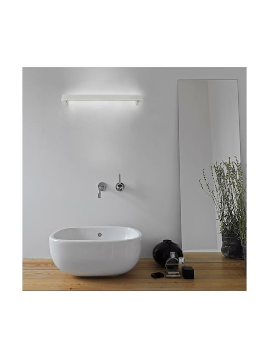 Aca Modern Wall Lamp with Integrated LED and Warm White Light White Width 60cm