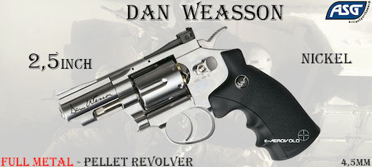 Asg Αερο Pistole CO2 Dan Wesson 2.5" Revolver Nickel