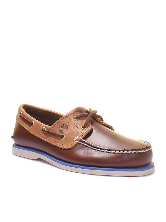 Classic 2Eye Δερμάτινα Ανδρικά Boat Shoes σε Ταμπά Χρώμα