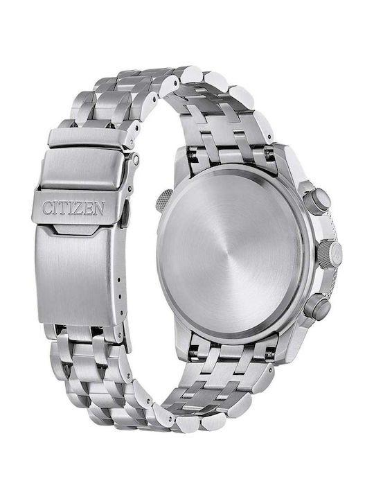Citizen Promaster Sky Radio Men's Watch 43mm Chronograph Eco - Drive with Silver Metal Bracelet