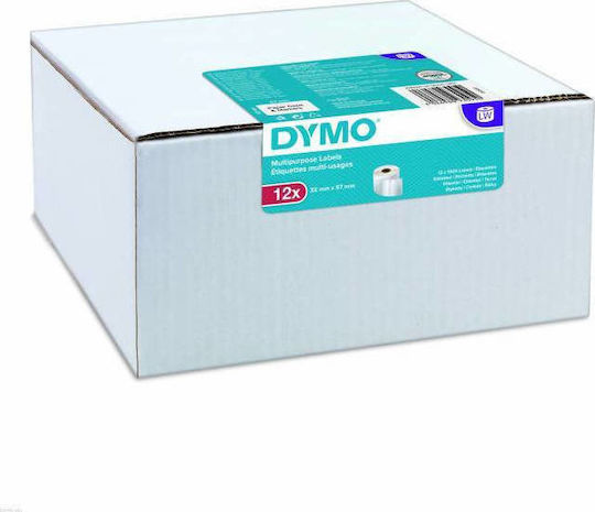 Dymo 1000 Autocolante Autoadezive pe Rolă pentru Imprimantă de Etichete 57x32mm 6buc