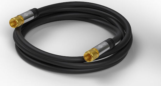 Goobay Καλώδιο Δορυφορικής F-Connector männlich - F-Steckverbinder männlich 1m (70661)