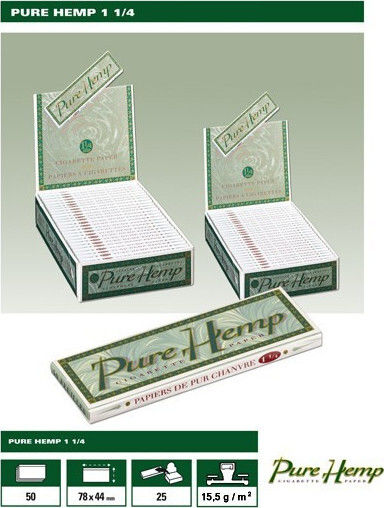 Pure Hemp Organic Hemp Листчета за свиване на цигари 1+1/4 50 листове 25бр