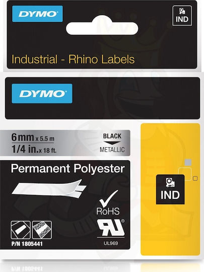 Dymo Етикетна Филм 5.5м x 6мм в Прозрачен Цвят Съвместима Серия с Dymo Rhino/IND