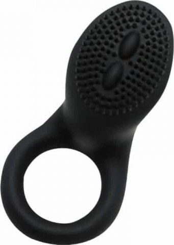 Pretty Love Cobra Silicone Cockring Δονούμενο Δαχτυλίδι Πέους Σιλικόνης Μαύρο
