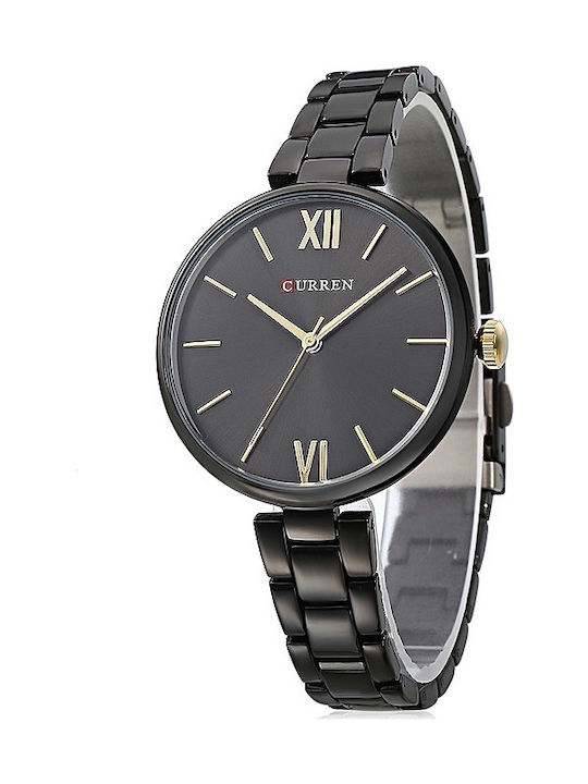 Curren Watch with Black Metal Bracelet