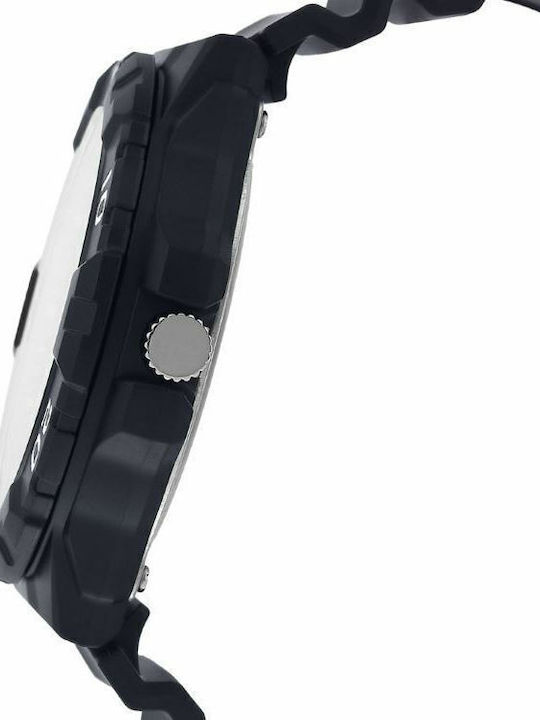 Casio Collection Men's Watch 53mm Battery with Black Rubber Strap