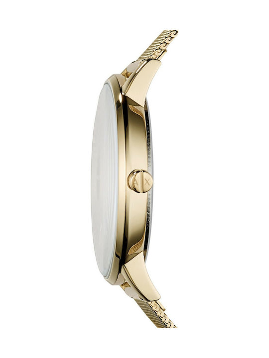 Armani Exchange Γυναικείο Ρολόι 36mm Μπαταρίας με Χρυσό Μεταλλικό Μπρασελέ