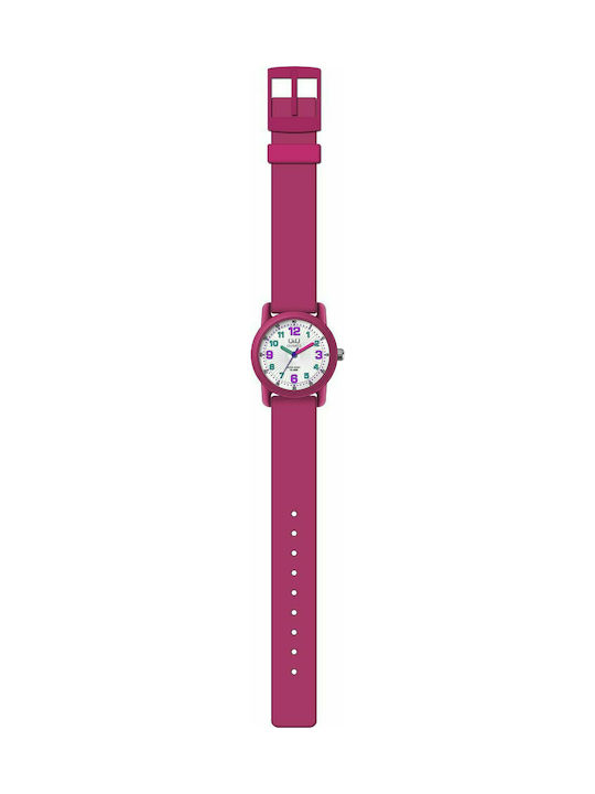Q&Q Kids Analog Watch with Rubber/Plastic Strap Pink