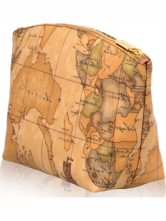 Damen Necessaire in Tabac Braun Farbe 18cm
