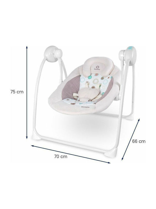 Lionelo Electric Baby Relax Swing Ruben with Music Beige for Child up to 12kg