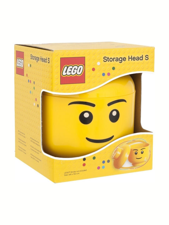 LEGO Children's Storage Box made of Plastic Head Yellow 16x16x18cm 1pcs