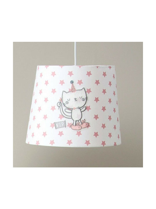 Funna Baby Kids Fabric Single Ceiling Light E27 Baby Vip White 60W 30x26cm