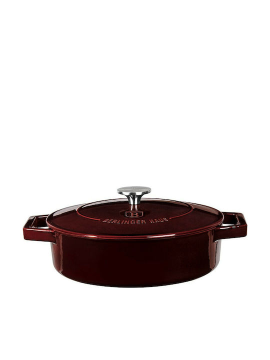 Berlinger Haus Metallic Line Oală adâncă din fontă 2.5lt / 26cm Burgundy