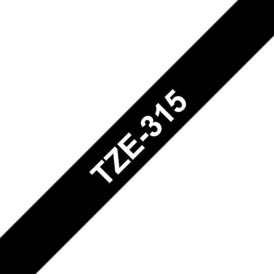 Brother TZe-315 Label Maker Tape 8m x 6mm in Black Colour Compatible with Brother TZe/TZ