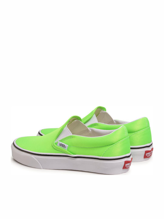 Neon Classic Πάνινα Ανδρικά Slip-On Πράσινα