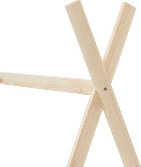 Παιδικό Κρεβάτι Montessori Μονό Καφέ για Στρώμα 90x200cm