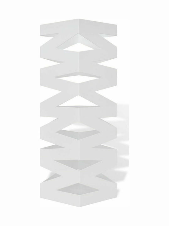 vidaXL White 15.5x15.5x48.5cm