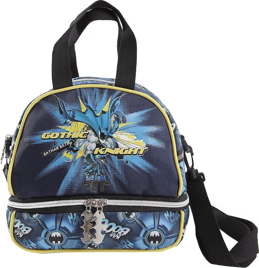 Graffiti Σχολικό Τσαντάκι Φαγητού Ώμου 4.5lt Μπλε Batman 20x16x22cm
