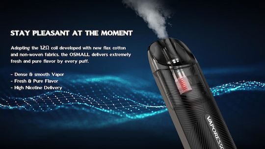 Vaporesso Osmall Black Pod Kit 2ml με Ενσωματωμένη Μπαταρία