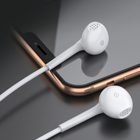 WK Y12 Earbuds Handsfree με Βύσμα 3.5mm Λευκό