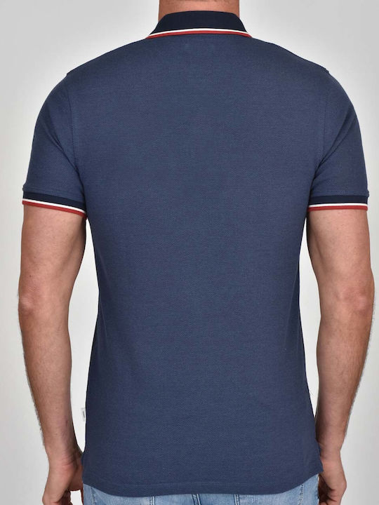 Jack & Jones Bluza Bărbătească cu Mânecă Scurtă Polo Albastru închis