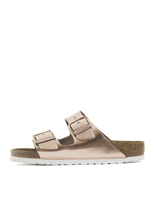 Arizona Soft Footbed Natural Дамски Сандали Металически Мед Нормална Кройка