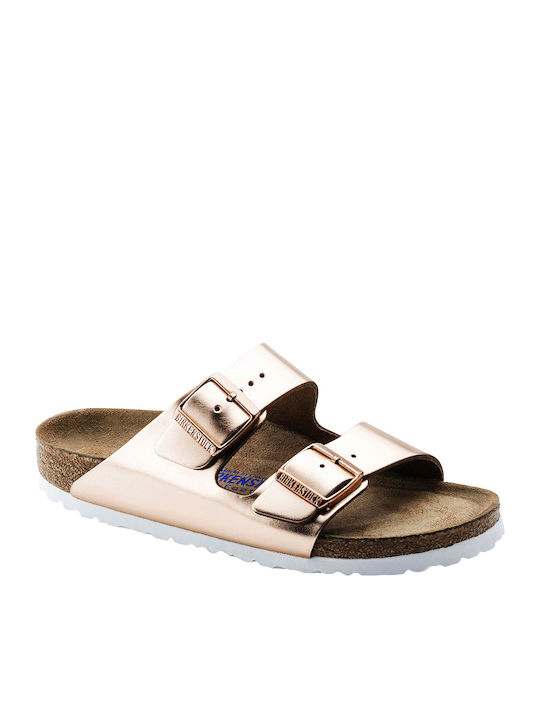 Arizona Soft Footbed Natural Дамски Сандали Металически Мед Нормална Кройка
