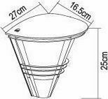 Globo Lighting Salla Επιτοίχια Εξωτερική Πλαφονιέρα E27 IP44