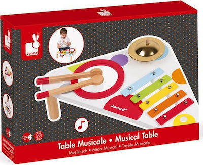 Janod Wooden Percussion Musical Table Confetti for 1+ Years