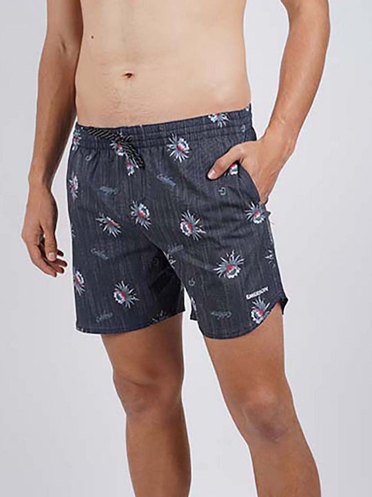 Ανδρικό Μαγιό Σορτς Off Black Floral 201.EM507.15-OFF-BLACK