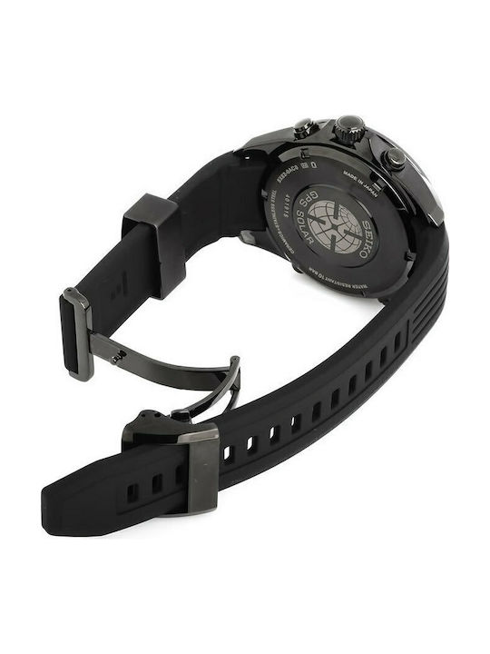 Seiko Astron Ρολόι Solar με Καουτσούκ Λουράκι