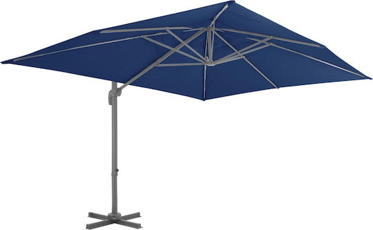 Hanging Square Aluminum Blue Garden & Terrace Parasol 4x3m