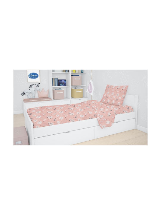 Dimcol Bettwäsche-Set Einzel Baumwolle Smile 82 Coral 160x240cm 2Stück