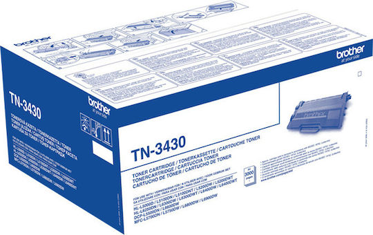 Brother TN-3430 Original Toner Laser Printer Black 3000 Pages (TN-3430)