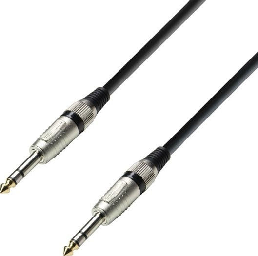 Adam Hall K3BVV0150 Кабел 6,3 мм мъжки - 6,3 мм мъжки 1.5м Черен (K3BVV0150)