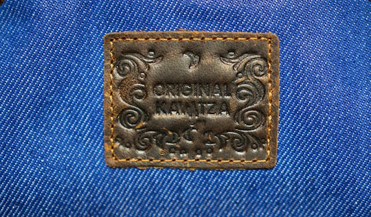 Original Kavatza Fabric Tobacco Pouch With Magnetic Clasp 15x8.5cm Blue
