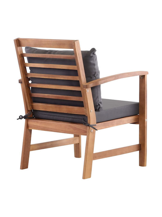 Garten- und Outdoor-Möbelsets 4 Stück Akazie mit Kissen