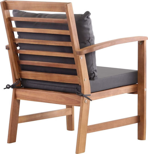 Garten- und Outdoor-Möbelsets 4 Stück Akazie mit Kissen
