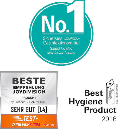JoyDivision Clean'Ν'Safe Curățare Jucării Sexuale în Spray 100ml