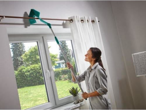 Leifheit Wall Ceiling Broom Dusty Plastic Broom Handle Cleaning Brush Blue