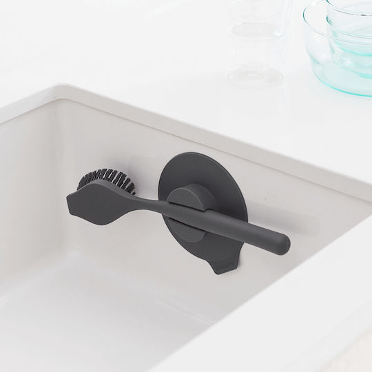 Brabantia 081.1175/89 Plastic Cleaning Brushes with Handle Gray 2pcs
